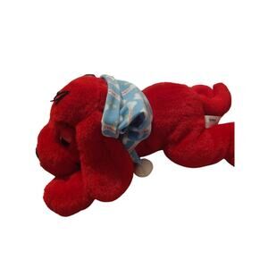 16" Electronic Bedtime Snore Clifford Big Red Dog Stuffed Plush w/ Blue Nightcap